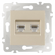 Розетка Ethernet RJ-45 без рамки Arte Milano am-203 203.45-2.shampan цвет Бежевый