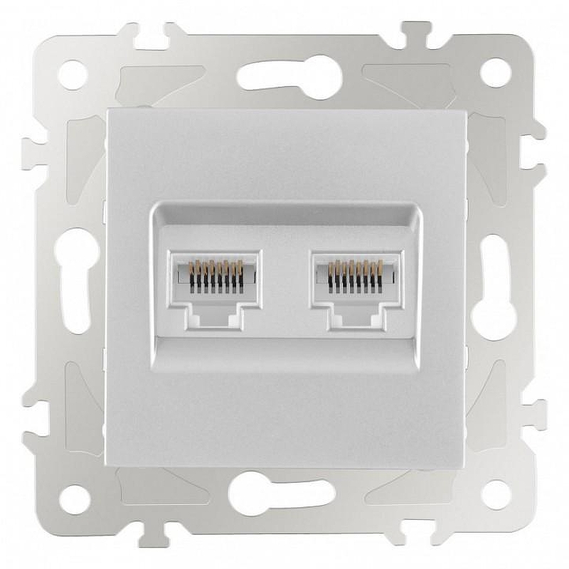 Розетка Ethernet RJ-45 без рамки Arte Milano am-203 203.45-2.silver 