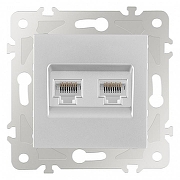 Розетка Ethernet RJ-45 без рамки Arte Milano am-203 203.45-2.silver цвет Серебро