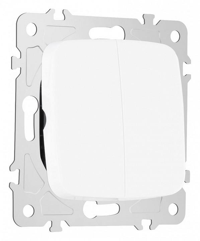 Выключатель двухклавишный без рамки Arte Milano 205 205.30-2.white 