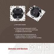 Выключатель двухклавишный без рамки Arte Milano 205 205.30-2.white цвет Белый-2