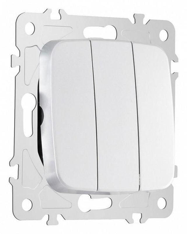 Выключатель трехклавишный без рамки Arte Milano 205 205.30-3.silver 