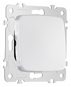 Выключатель проходной одноклавишный без рамки Arte Milano 205 205.32-1.silver цвет Серебро