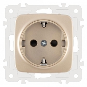 Розетка с заземлением и со шторкой, без рамки Arte Milano am-205 205.40-1.shampan цвет Бежевый