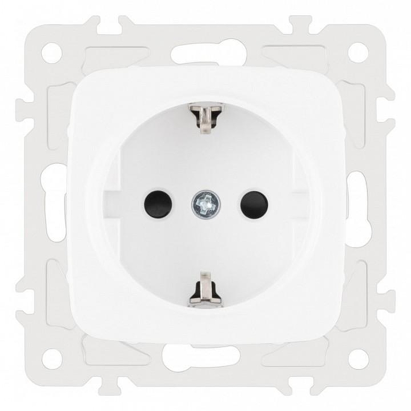 Розетка с заземлением и со шторкой, без рамки Arte Milano am-205 205.40-1.white 