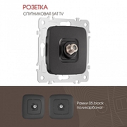 ТВ-розетка без рамки Arte Milano am-205 205.42-1.black цвет Черный-1