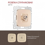 ТВ-розетка без рамки Arte Milano am-205 205.42-1.shampan цвет Бежевый-1