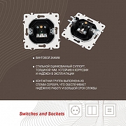 ТВ-розетка без рамки Arte Milano am-205 205.43-1.black цвет Черный-3