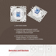 Розетка телефонная RJ-11 без рамки Arte Milano am-205 205.51-1.white цвет Белый-3