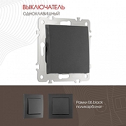 Выключатель одноклавишный без рамки Arte Milano 206 206.30-1.black цвет Черный-1
