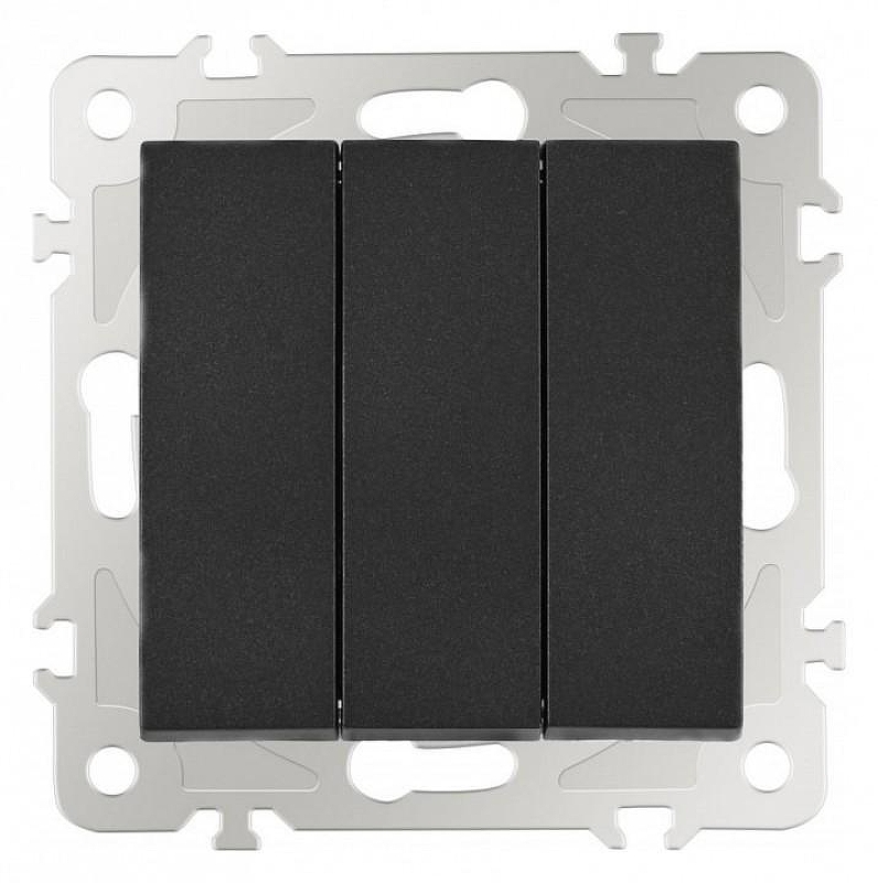 Выключатель трехклавишный без рамки Arte Milano 206 206.30-3.black 