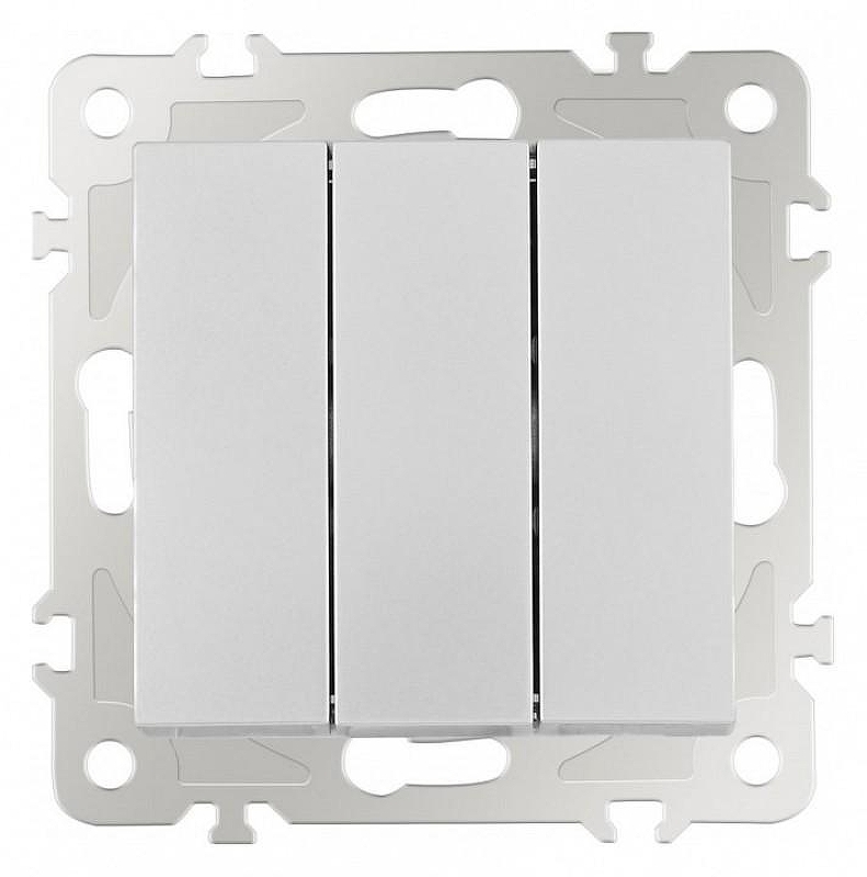 Выключатель трехклавишный без рамки Arte Milano 206 206.30-3.silver 