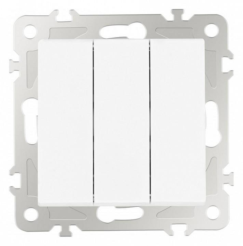 Выключатель трехклавишный без рамки Arte Milano 206 206.30-3.white 