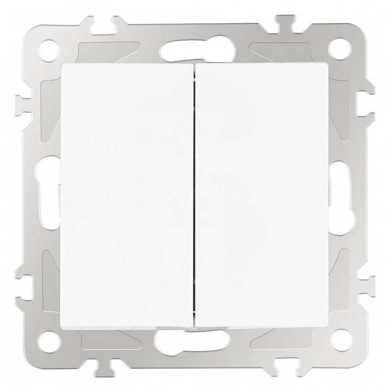 Выключатель проходной двухклавишный без рамки Arte Milano 206 206.32-2.white 