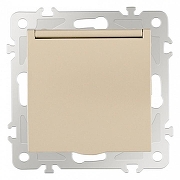 Розетка влагозащищенная с заземлением и со шторкой с крышкой Arte Milano am-206 206.41-1.shampan цвет Бежевый-3