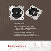 ТВ-розетка без рамки Arte Milano am-206 206.42-1.black цвет Черный-3