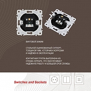 ТВ-розетка без рамки Arte Milano am-206 206.43-1.black цвет Черный-3