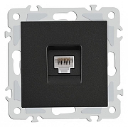 Розетка Ethernet RJ-45 без рамки Arte Milano am-206 206.45-1.black цвет Черный