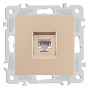 Розетка Ethernet RJ-45 без рамки Arte Milano am-206 206.45-1.shampan цвет Бежевый