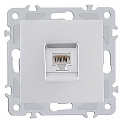 Розетка Ethernet RJ-45 без рамки Arte Milano am-206 206.45-1.silver цвет Серебро
