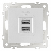 Розетка USB, без рамки Arte Milano am-206 206.46-1.silver цвет Серебро