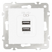 Розетка USB, без рамки Arte Milano am-206 206.46-1.white цвет Белый