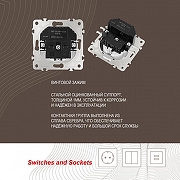 Розетка с заземлением и со шторкой и 2хUSB, без рамки Arte Milano am-206 206.47-1.white цвет Белый-3
