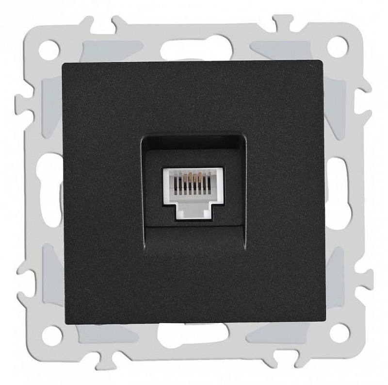 Розетка телефонная RJ-11 без рамки Arte Milano am-206 206.51-1.black 