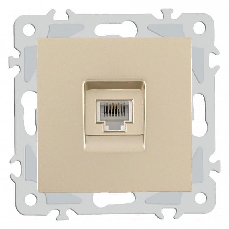 Розетка телефонная RJ-11 без рамки Arte Milano am-206 206.51-1.shampan 