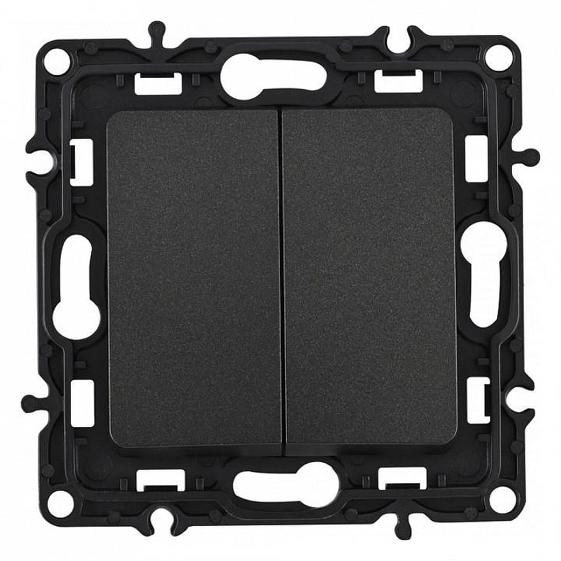 Выключатель двухклавишный без рамки Arte Milano 217 217.30-2.black 