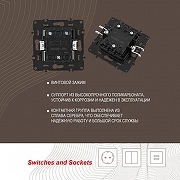 Выключатель двухклавишный без рамки Arte Milano 217 217.30-2.shampan цвет Бежевый-2