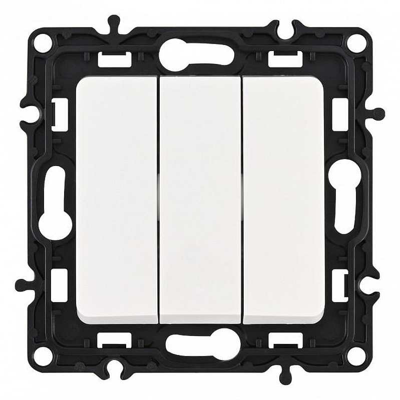 Выключатель трехклавишный без рамки Arte Milano 217 217.30-3.white 