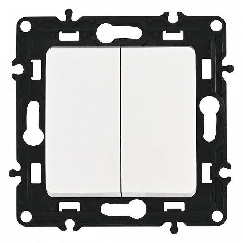 Выключатель проходной двухклавишный без рамки Arte Milano 217 217.32-2.white 