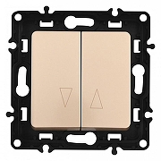 Выключатель для жалюзи без рамки Arte Milano 217 217.38-2.shampan цвет Бежевый