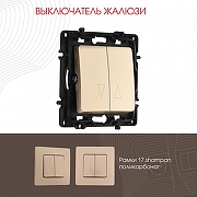 Выключатель для жалюзи без рамки Arte Milano 217 217.38-2.shampan цвет Бежевый-1