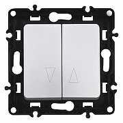 Выключатель для жалюзи без рамки Arte Milano 217 217.38-2.silver цвет Серебро