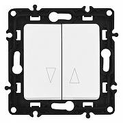 Выключатель для жалюзи без рамки Arte Milano 217 217.38-2.white цвет Белый