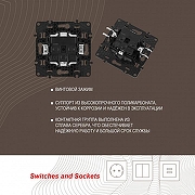 Розетка с заземлением и со шторкой, без рамки Arte Milano am-217 217.40-1.white цвет Белый-3