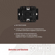 Розетка двойная с заземлением, без рамки Arte Milano am-217 217.40-2.black цвет Черный-3