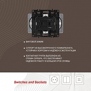 Розетка двойная с заземлением, без рамки Arte Milano am-217 217.40-2.silver цвет Серебро-3