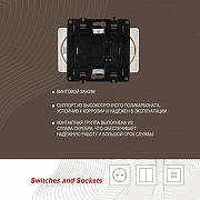 Розетка двойная с заземлением, без рамки Arte Milano am-217 217.40-2.white цвет Белый-3