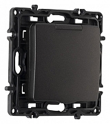 Розетка влагозащищенная с заземлением и со шторкой с крышкой Arte Milano am-217 217.41-1.black цвет Черный-3