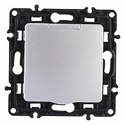 Розетка влагозащищенная с заземлением и со шторкой с крышкой Arte Milano am-217 217.41-1.silver цвет Серебро-2