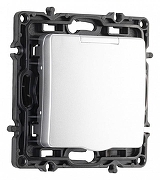 Розетка влагозащищенная с заземлением и со шторкой с крышкой Arte Milano am-217 217.41-1.silver цвет Серебро-3