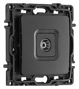 ТВ-розетка без рамки Arte Milano am-217 217.43-1.black цвет Черный-1