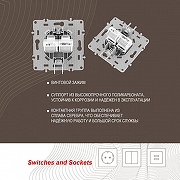 Розетка двойная RJ-11 и Ethernet RJ-45, без рамки Arte Milano am-217 217.44-1.silver цвет Серебро-3