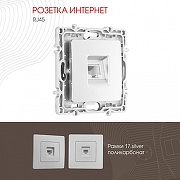 Розетка Ethernet RJ-45 без рамки Arte Milano am-217 217.45-1.silver цвет Серебро-1