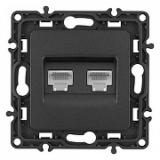 Розетка Ethernet RJ-45 без рамки Arte Milano am-217 217.45-2.black цвет Черный