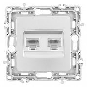Розетка Ethernet RJ-45 без рамки Arte Milano am-217 217.45-2.silver цвет Серебро