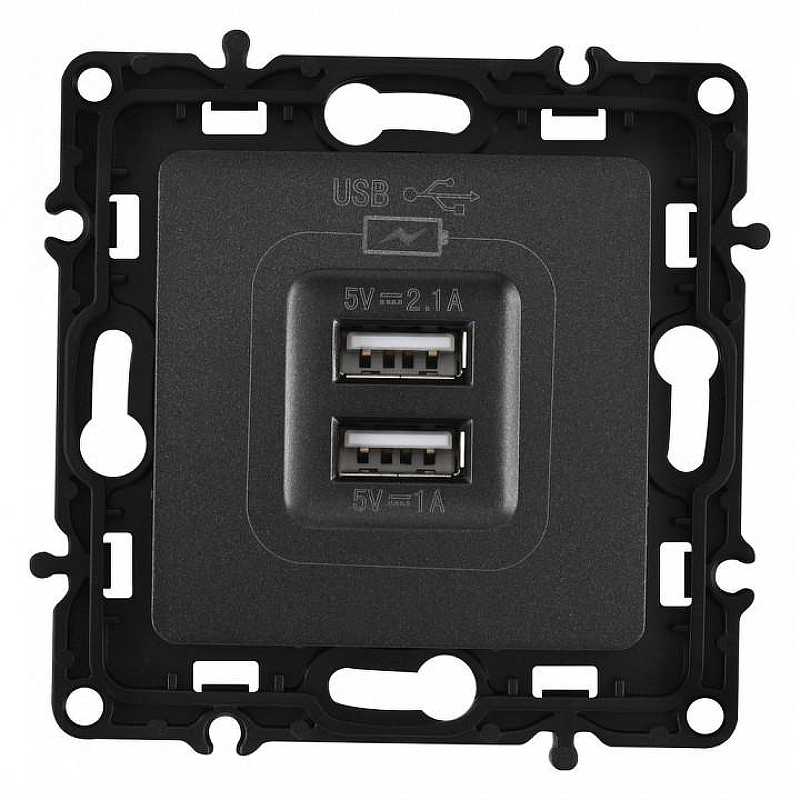 Розетка USB, без рамки Arte Milano am-217 217.46-1.black 